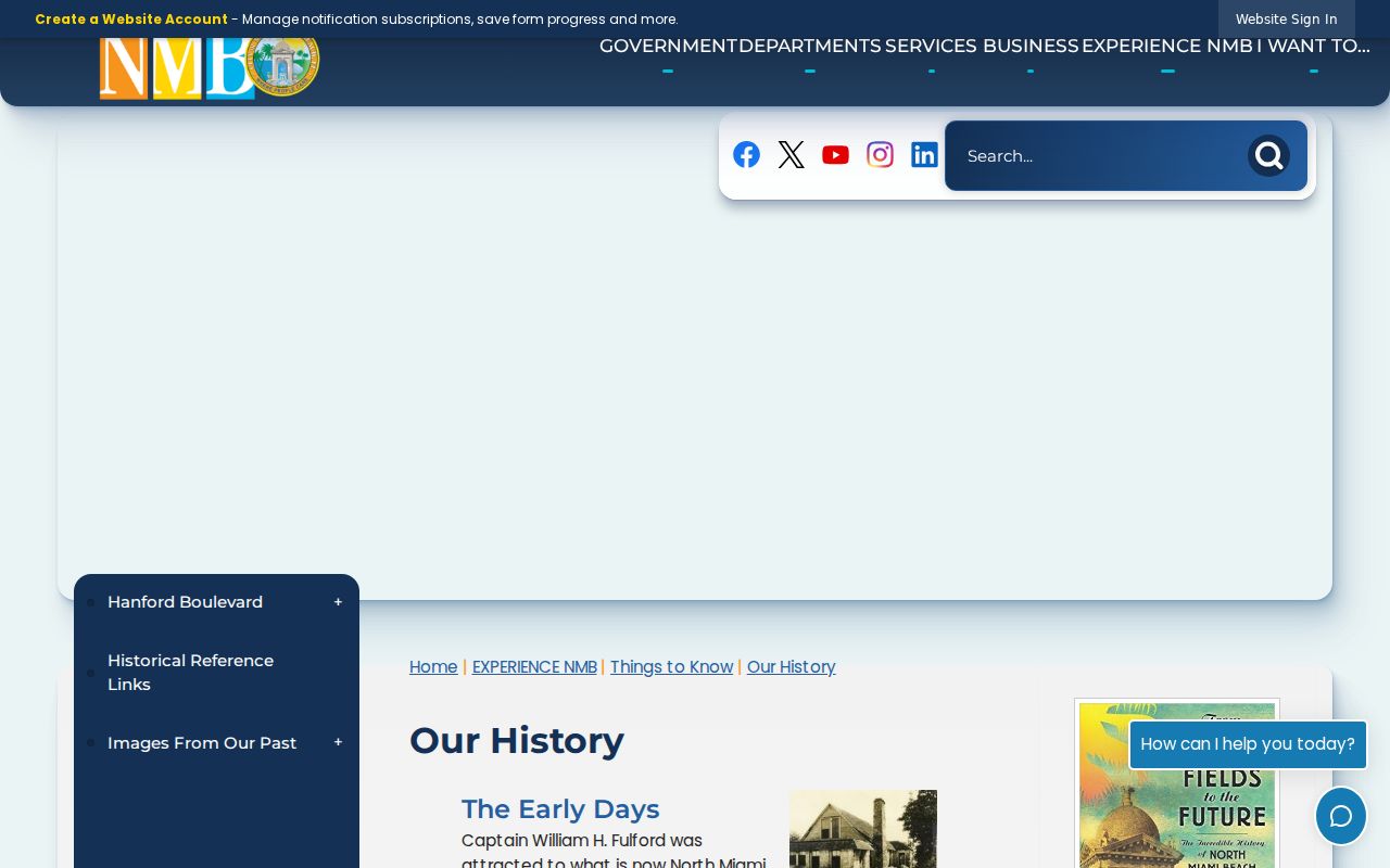 North Miami Beach history page showing Fulford-era context for directory searches