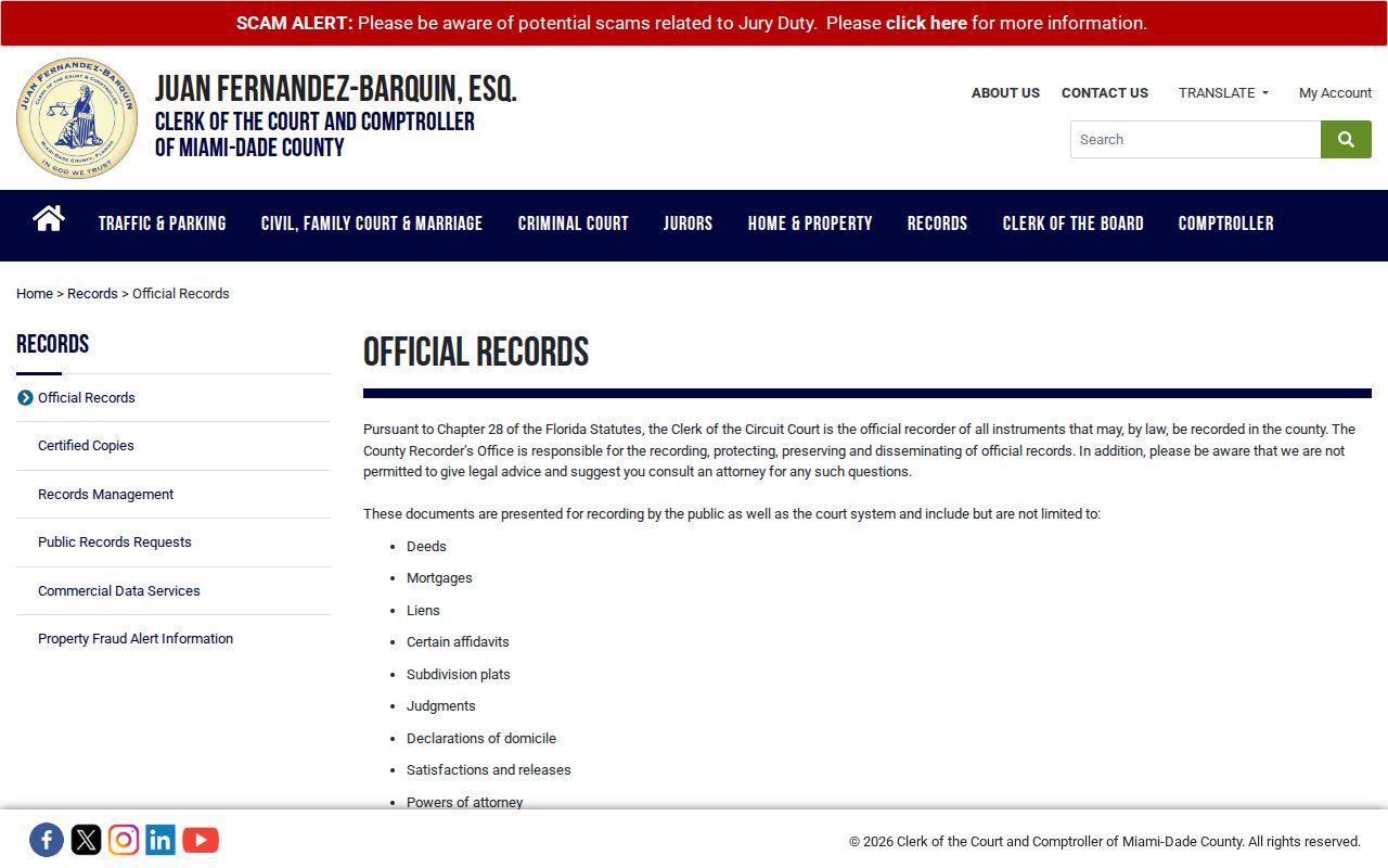 North Miami Beach residents directory Miami-Dade official records