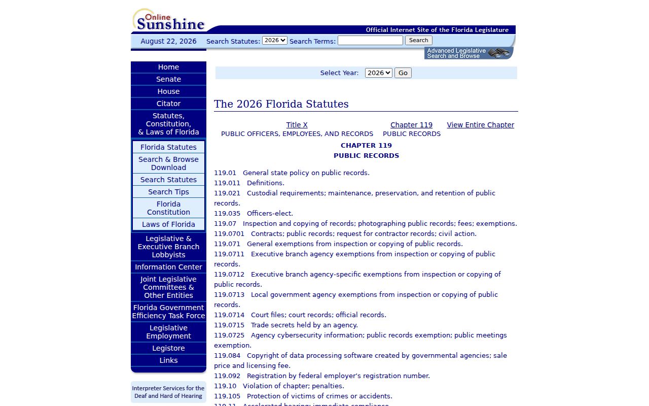 North Miami Beach residents directory Florida Public Records Law
