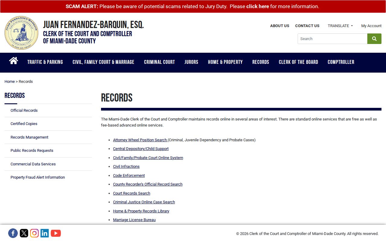 North Miami Beach residents directory Miami-Dade court records