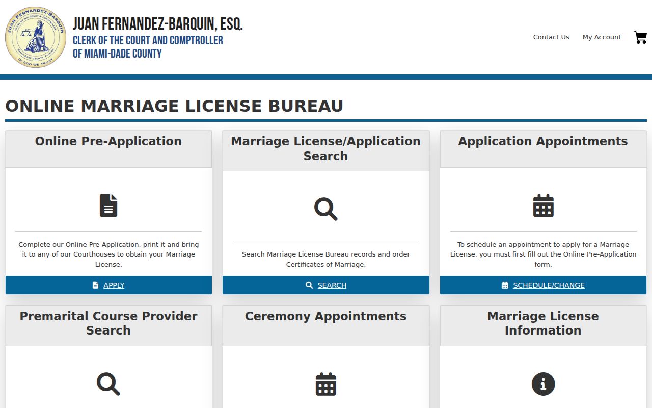 Miami-Dade marriage license search used to resolve former resident names