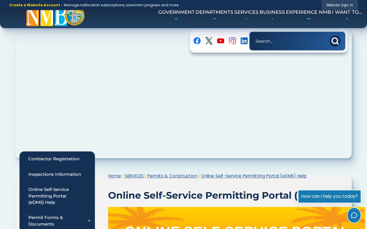 North Miami Beach eDMS portal for permit and code records by address